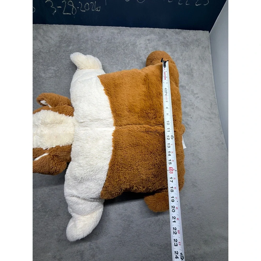 Pillow Chums by Kellytoy Bulldog Plush 2-in-1 Stuffed Animal Pillow Brown White